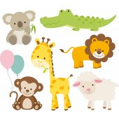 kit stickers 6 animaux