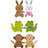 kit stickers 6 animaux