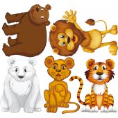 kit stickers 6 animaux