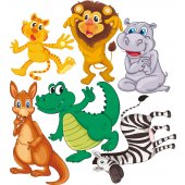 kit stickers 6 animaux