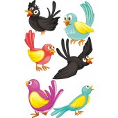 kit stickers 6 oiseaux