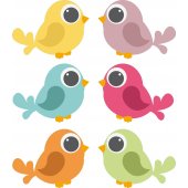 Kit Stickers 6 oiseaux