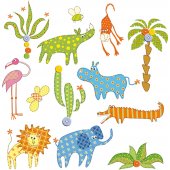 kit Stickers 7 animaux