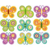 Kit stickers 9 papillons