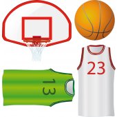 kit Stickers accessoires basketball