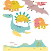 kit stickers dinosaures