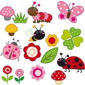 kit Stickers insectes