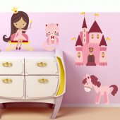  Autocollant Stickers muraux enfant kit princesse