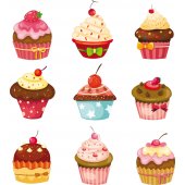 Stickers 9 cupcake