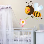 Autocollant Stickers mural enfant abeille