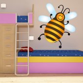 Autocollant Stickers mural enfant abeille