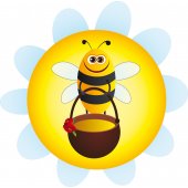 Stickers abeille miel