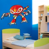 Autocollant Stickers muraux enfant robot alien ninja