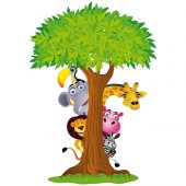 Stickers Arbre Animaux