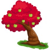 Stickers Arbre Rouge