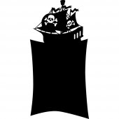 Stickers ardoise bateau pirate
