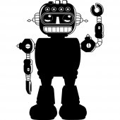 Stickers ardoise robot