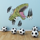 Autocollant Stickers mural enfant attaque dinosaure