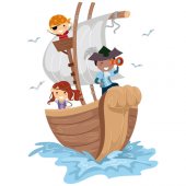 Stickers Bateau Pirate