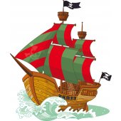 Stickers bateau pirate