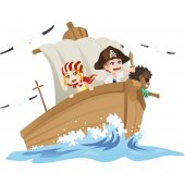 Stickers bateau pirate