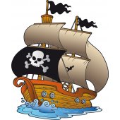 Stickers bateau pirate