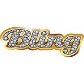 Stickers bling gold strass