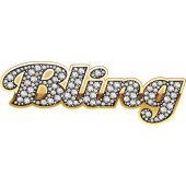 Stickers bling gold strass