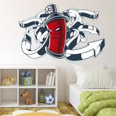 Autocollant Stickers mural ado bombe peinture