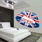 Autocollant Stickers muraux ado bouche angleterre 