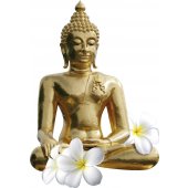 Stickers bouddha fleurs