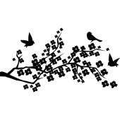 Stickers Branche de Cerisier oiseaux