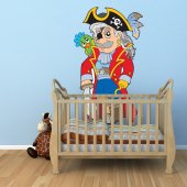 Autocollant Stickers mural enfant capitaine pirate