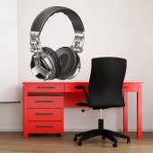 Autocollant Stickers mural ado casque audio 