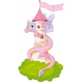 Stickers chateau et dragon