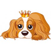 Stickers chienne princesse