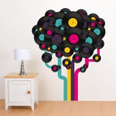 Autocollant Stickers mural ado arbre a disque