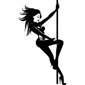 Stickers femme pole dance