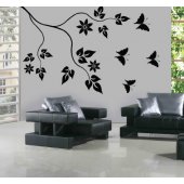 Stickers Fleur Papillon