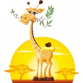Autocollant Stickers muraux enfant girafe