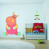 Autocollant Stickers muraux enfant hippopotame