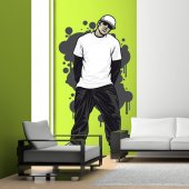 Autocollant Stickers mural ado jeune freestyle 