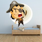 Autocollant Stickers muraux enfant jeune pirate