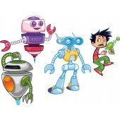 Stickers kit 3 robots et enfant