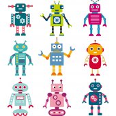 Stickers kit 9 robots