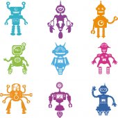 Stickers kit 9 robots