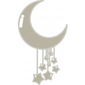 Stickers lune étoilé