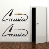 Autocollant Stickers mural ado musique