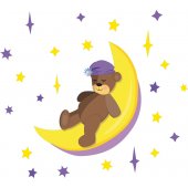 Stickers ourson lune