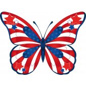 Stickers papillon usa